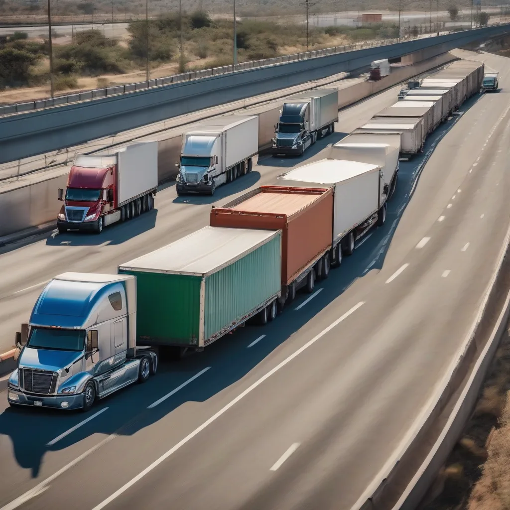 Unidades de transporte de carga en tránsito por carreteras de México