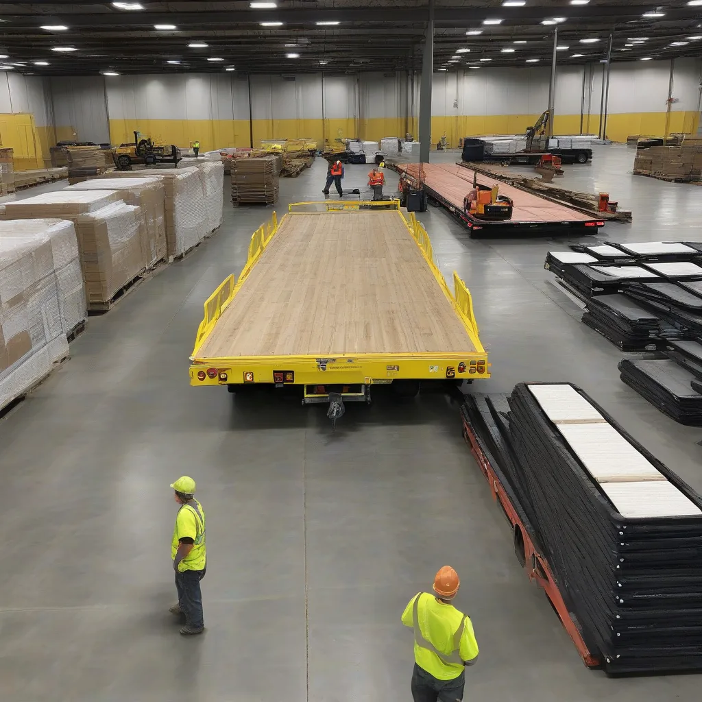Inspección y amarre de carga pesada en plataforma abierta Ventura Logistics