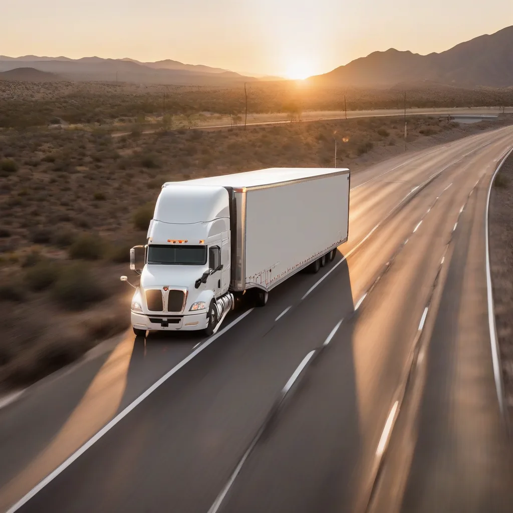 Tráiler de 53 pies de Ventura Logistics en tránsito por autopista mexicana